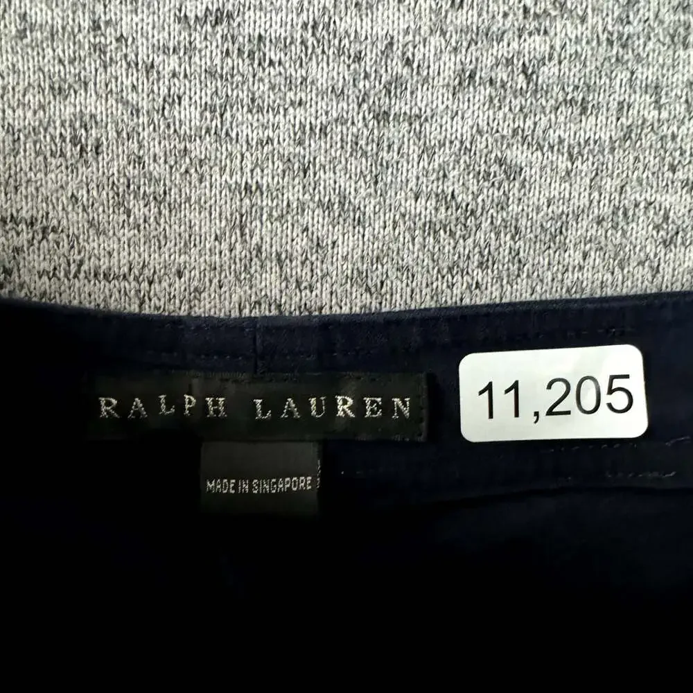Ralph Lauren Black Label Women's Size 4 Dark Blue Cotton Pencil Skirt